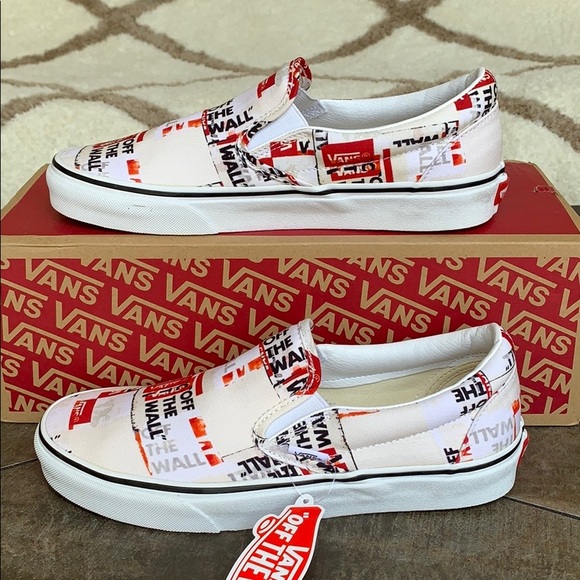 Vans Off The Wall Cream Slip-On Shoes - Picture 10 of 16